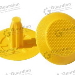 Discrete TPU Tactile Bladed Stud Yellow 8 x 20mm stem