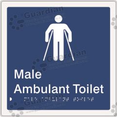 Male Ambulant Toilet Blue