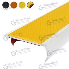 Stair Nosing Aluminium Bullnose Yellow Polyurethane with D/S Tape
