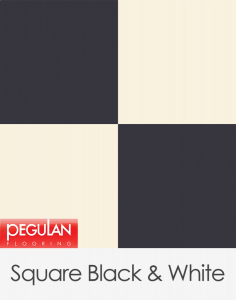 Pegulan Regal Square Black & White 4m Wide Luxury Vinyl Flooring